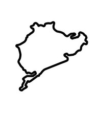 Nurburgring Track Raceway Outline Motorsports Track Racing Outline Vinyl Decal
