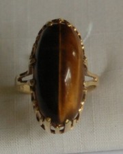 Ring Kluncker Solitär Tigerauge 585 Gold