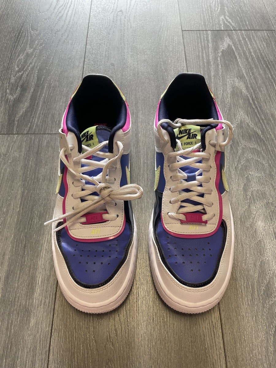 nike air force 1 shadow white barely volt sapphire fire pink
