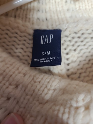 Gap Knit Girls Poncho Shawl S M Cream - Picture 3 of 6