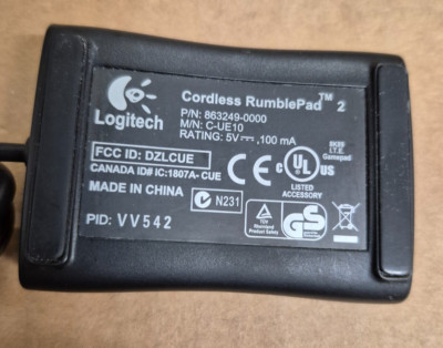 Logitech Cordless RumblePad 2 Wireless USB Receiver Dongle 863249-0000 C-UE10
