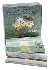 (1) Box JOB Organic Hemp Slim Cigarette Rolling Papers FreeShip JOBohslim