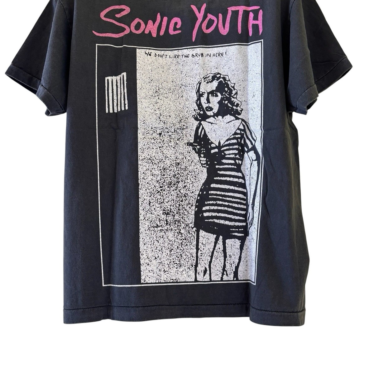 SONIC YOUTH vintage 1990 GOO CONCERT t shirt WE DON'T LIKE THE