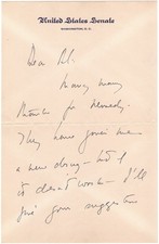 John F. Kennedy - RARE Autograph Letter Signed - 