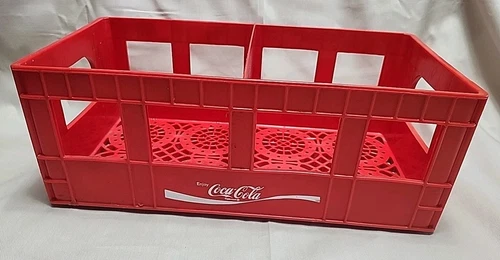 Vintage Coca-Cola Red Molded Plastic Crate For 2 Liter Bottles Coke