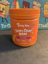 Zesty Paws Skin & Coat Bites Salmon Oil Antioxidants 90 Soft Chews