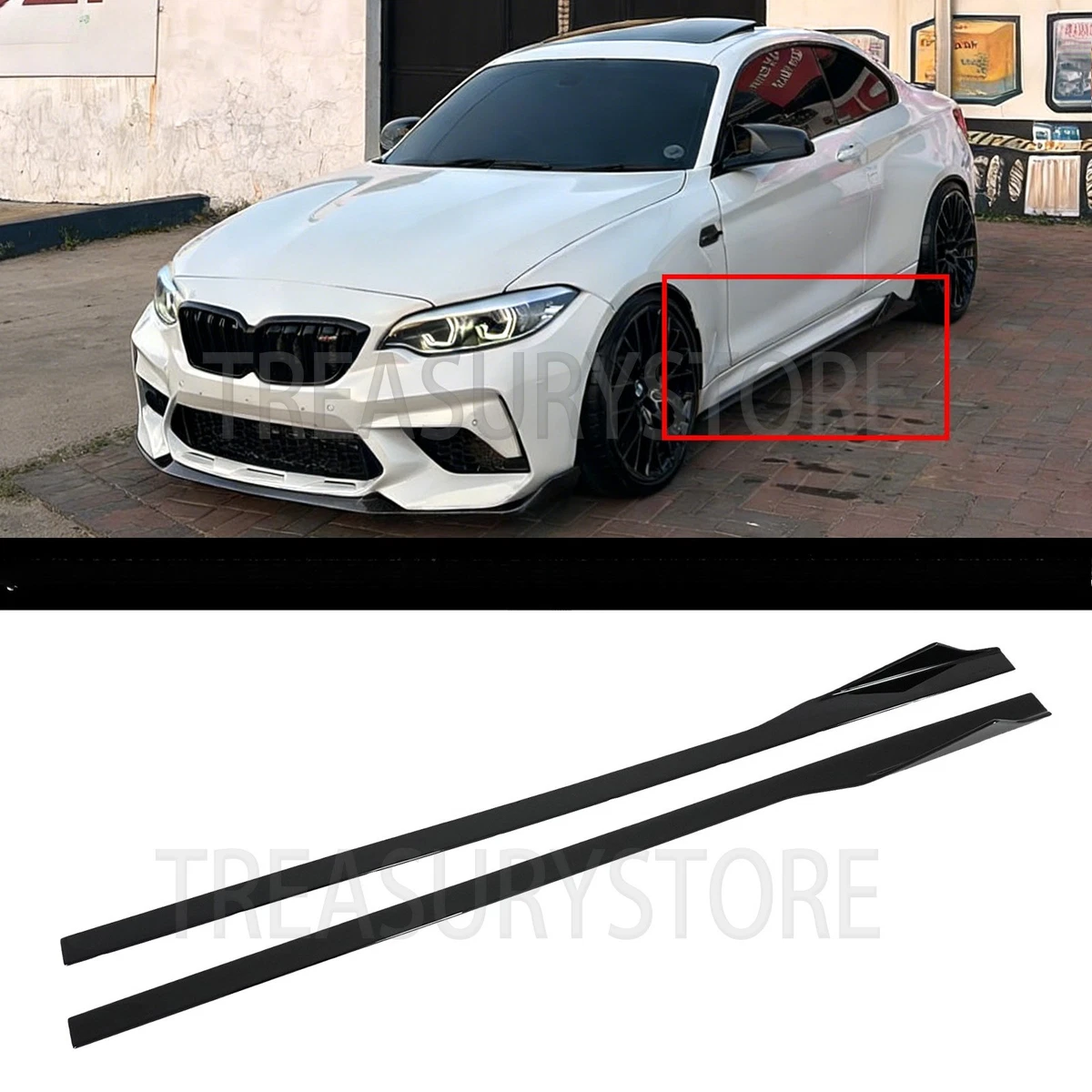 Labio Divisor Fibra Carbono Para BMW F22 M240i M-Sport 2014-2020 - Parachoques Delantero Estilo M Performance