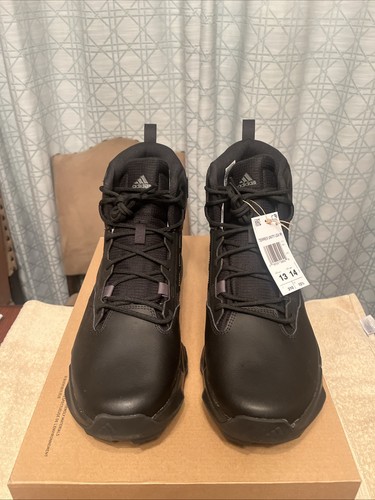 Adidas Terrex Unity Leather Mid Rain Ready Waterproof Boots Black Size 13 GZ3325 - Picture 2 of 6