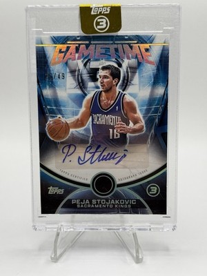 2025-26 Topps Three - Game Time Graphs Peja Stojakovic #GT-PS /49 (AU)