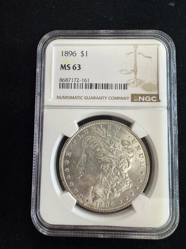 1896 P $1 Morgan Silver Dollar NGC MS63 NO RESERVE