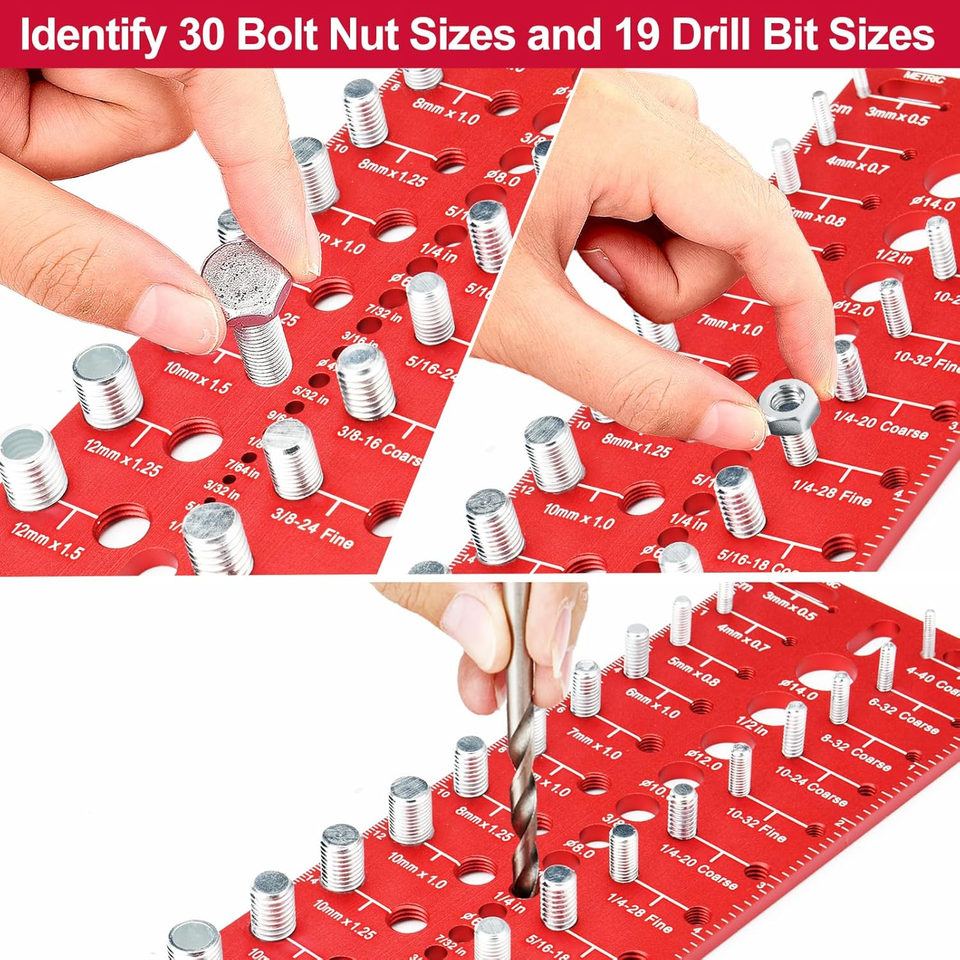 Thread Checker, 49 Nut and Bolt Thread Checker, Screw Size and Thread ...
