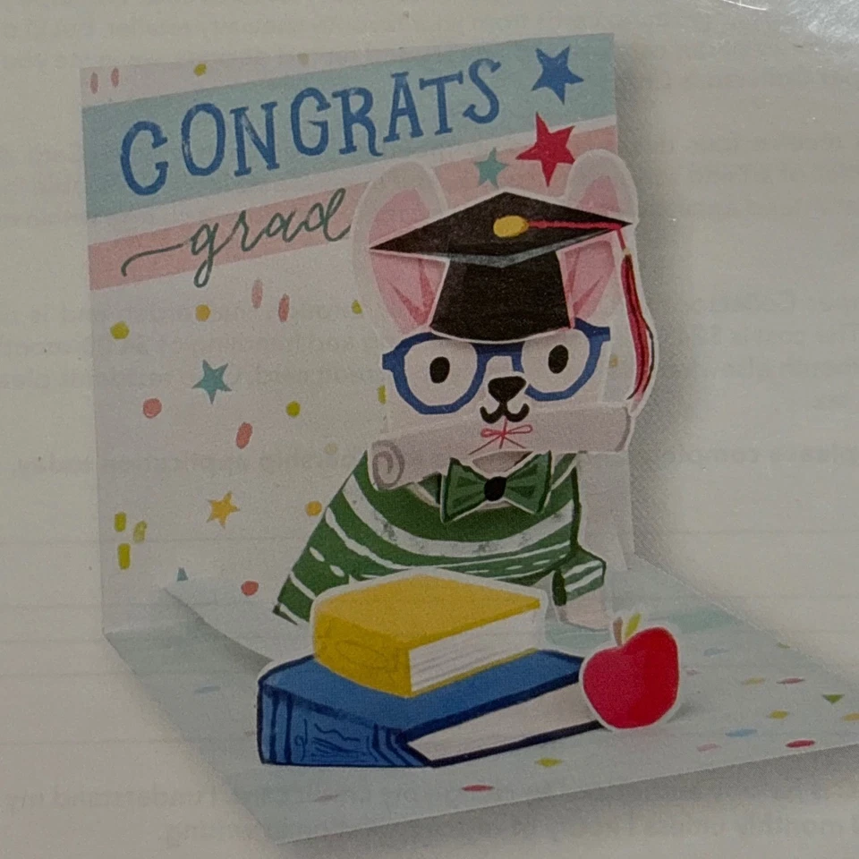 Up With Paper Dog Graduate Pop Up Greeting Card Graduation Congrats - Image 3 of 4