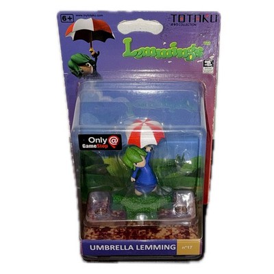 Lemmings Totaku Figur 17 GameStop Umbreall Lemming Original Fotos figure