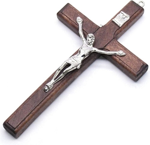 Compact 3 Pack Wooden Jesus Crosses – Ideal for Home or Office Decor (4.7 inch) - Afbeelding 8 van 8