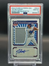 2024 Panini Stars & Stripes #SSJC JACOB COZART Sig. Silhouette Patch /199 PSA 10