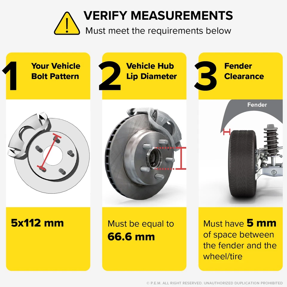 4pc | 5mm | Billet Hubcentric Wheel Spacers for Mercedes Benz | 5x112 | CB 66.56 - Image 3 of 4