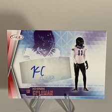 2022 SAGE Khari Coleman Sneak Peek Autographs Red Auto #SPA-KC