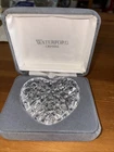 Waterford Crystal Heart paperweight reversible 2.5 in. w/ orig box clear vtg