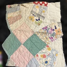 American Antique Patchwork Quilt, 100 Years Old, Vintage, Collectible