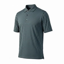 FootJoy Mens XL Blue Striped ProDry Performance Golf Polo Shirt Logo On Sleeve