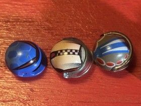 Lego Racers Helmet, Base & Head Lot From 4583, 4582, 4588, 8350 & 8389.