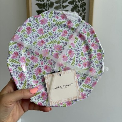 Laura Ashley 4 Beilagenteller Salatteller Blumenmuster Melamin Picknick Sommer