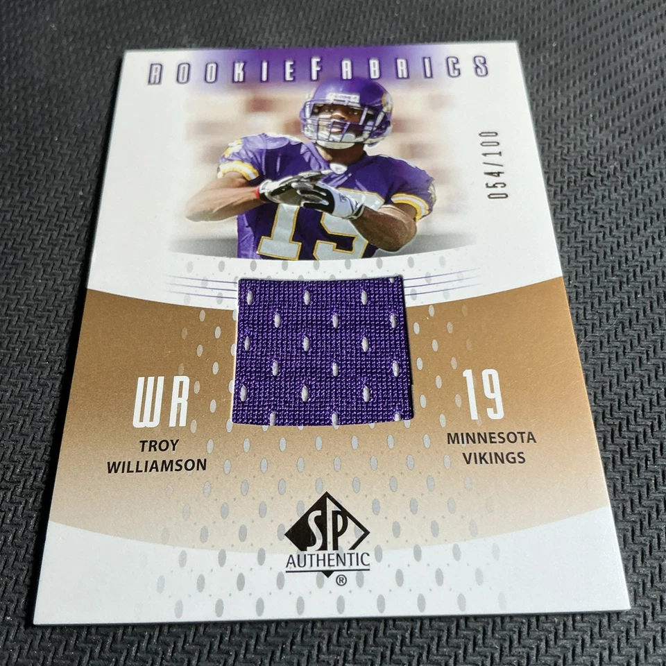 2005 SP Authentic Rookie Fabrics /100 Troy Williamson #RF-TW RC - Image 4 of 4