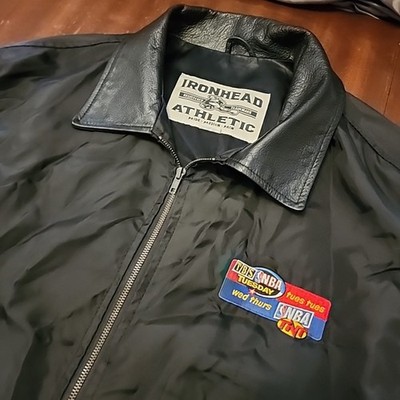 2001 NBA ALL STAR IRONHEAD ATHLETIC RACING JACKET W/ LEATHER SLEEVES TNT TUESDAY