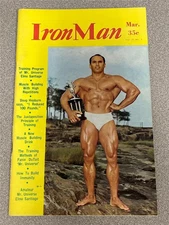 IRONMAN bodybuilding muscle magazine ELMO SANTIAGO/Steve Reeves 3-66