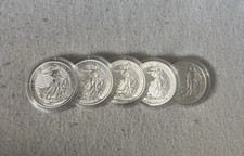 British Royal Mint 2026 UK Britannia .999 Silver 1oz Coins Lot of 5