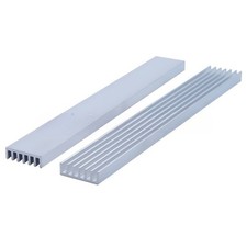 2x Silver-White Heat Sink LED 150x20x6mm Heat Sink Aluminum Cooling Fin