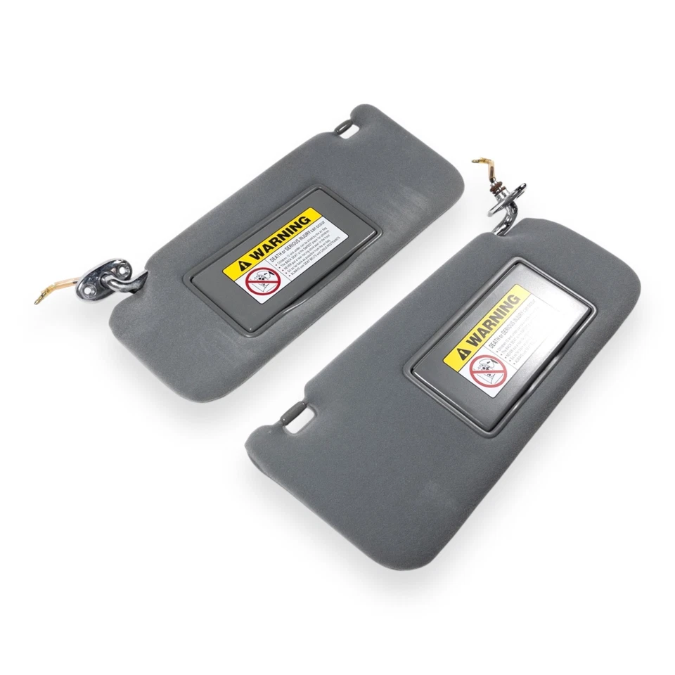 Juego de pares de parasoles laterales del conductor del pasajero Acura RL 1996-1998 tela gris iluminada Foto 3 de 4