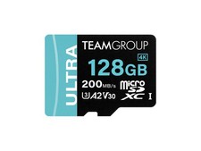 Team 128GB Ultra-Fast microSDXC UHS-I/U3 Memory Card with Adapter, compatible