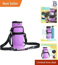Stylish Neoprene Water Bottle Carrier Bag - 25oz to 64oz with Adjustable Strap