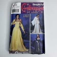 Simplicity SEWING PATTERN 5843 Misses MEDIEVAL DRESS Size 4-10 UNCUT