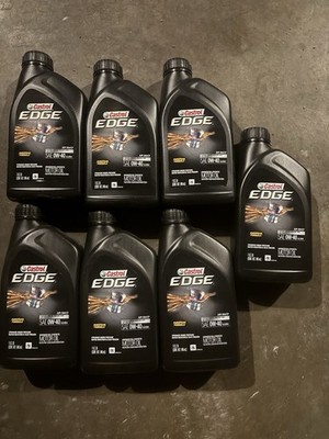 7 Castrol Edge Engine Oil Full Synthetic 0W-40 SAE A3/B4 European Formula^