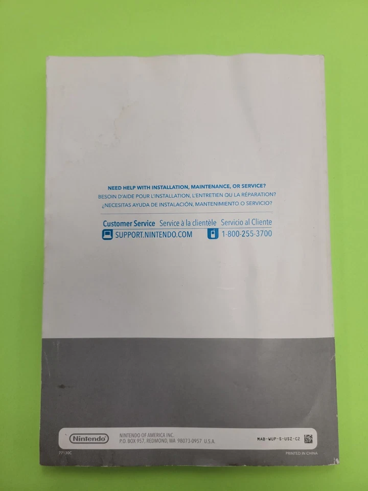 Nintendo Wii U System Console Operations Manual Instruction Booklet Only 2012 - Image 2 of 2