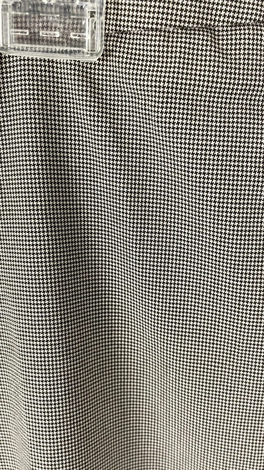 Peck & Peck Womens Pants  Brown Check Wide Leg  Size 8 - Image 3 of 4