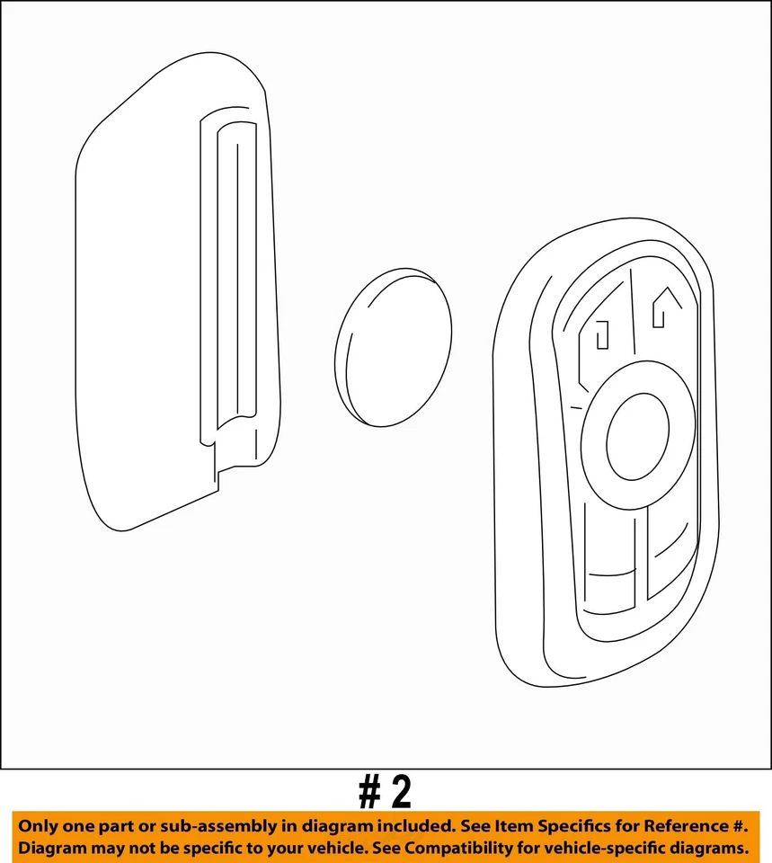 GM OEM 16-21 Bolt EV Electrical Keyless Entry Components-Transmitter 13529664 - Image 2 of 2