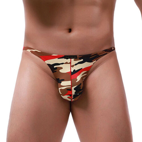 Męskie stringi z nadrukiem T-String Bielizna G-String Majtki Torba U ☇ - Zdjęcie 6 z 19