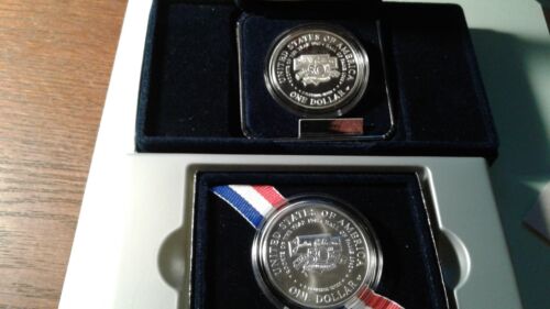 1997 Jackie Robinson Proof & UNC Silver Dollars - BOXES & UNC COA/NO PROOF COA - Picture 3 of 8