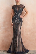 Prom dresses,Mermaid sequins evening dress,Wedding reception gown