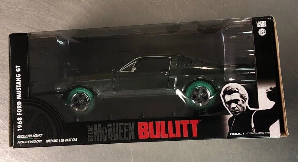 GREENLIGHT GREEN MACHINE 1968 FORD MUSTANG GT STEVE MCQUEEN GREENLIGHT GREEN MACHINE 1968 FORD MUSTANG GT STEVE MCQUEEN
