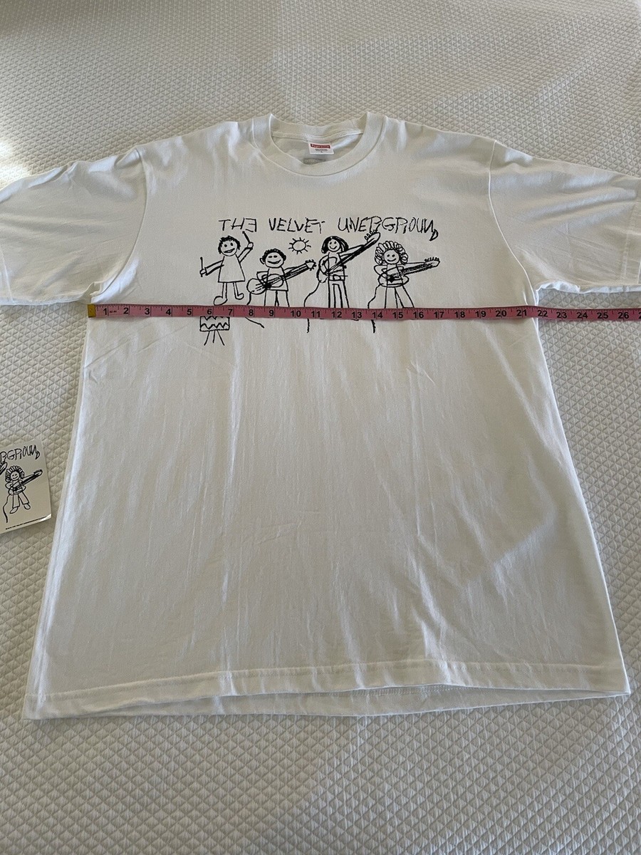 Tシャツ・カットソー Supreme The Velvet Underground Drawing Tee AW 19 WEEK 4 Supreme The Velvet Underground Drawing Tee White