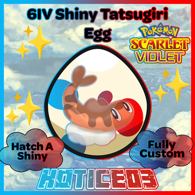 Tatsugiri Curly   SHINY 6IV EGG   Pokemon Scarlet & Violet   TEAL MASK DLC  