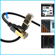 6FT Cat 8 Ethernet Cable, 40Gbps High-Speed LAN with Gold Plated RJ45 Connectors