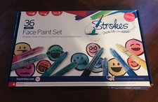 STROKES 36 PIECE FACE PAINTING SET BRAND NEW KIT VIBRANT COLORS