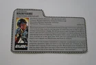 Mainframe 1986 G.I. JOE COBRA File Card Vintage Original