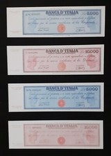 ITALIA REPUB. TITOLO PROVV.RIO LIRE 5000 E 10000 TESTINA  E MEDUSA FACSIMILE 