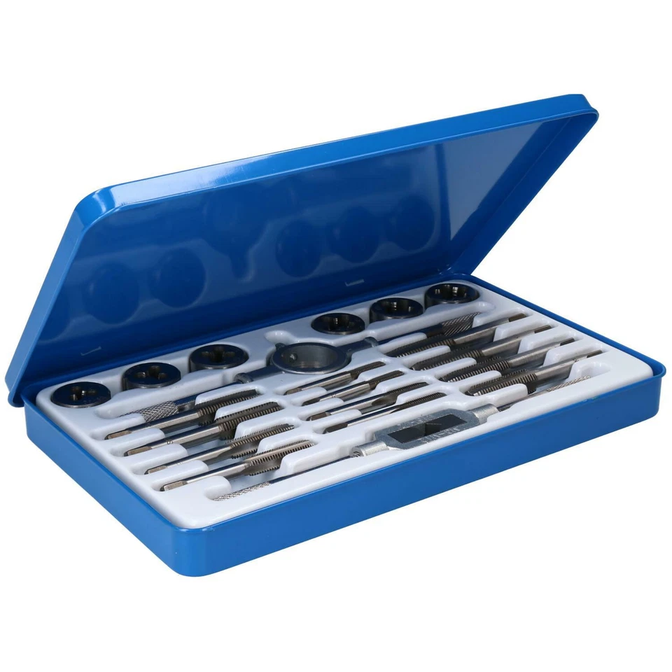 Juego de grifos y troqueles BSF 20 piezas estándar británico fino 3/16" - 1/2" Whitworth TE741 - Imagen 3 de 3